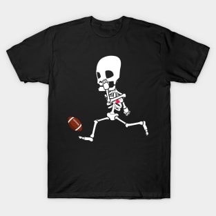 Football skeleton halloween T-Shirt